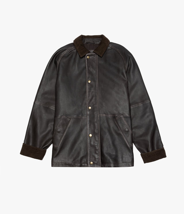 Chaqueta Mujer 100% Cuero Vintage Café