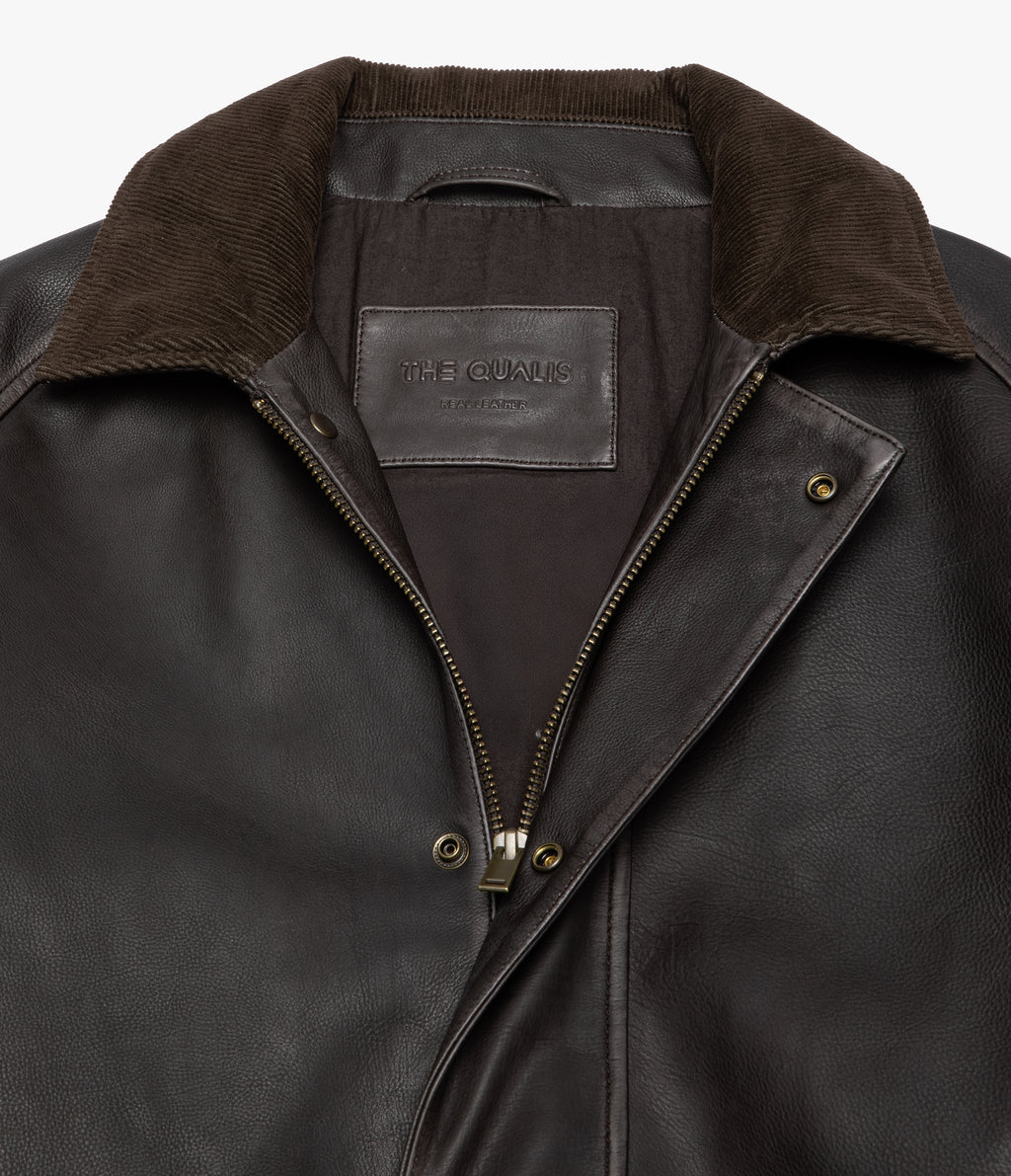 Chaqueta Mujer 100% Cuero Vintage Café