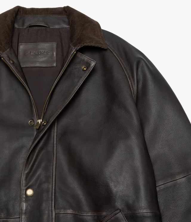 Chaqueta Mujer 100% Cuero Vintage Café