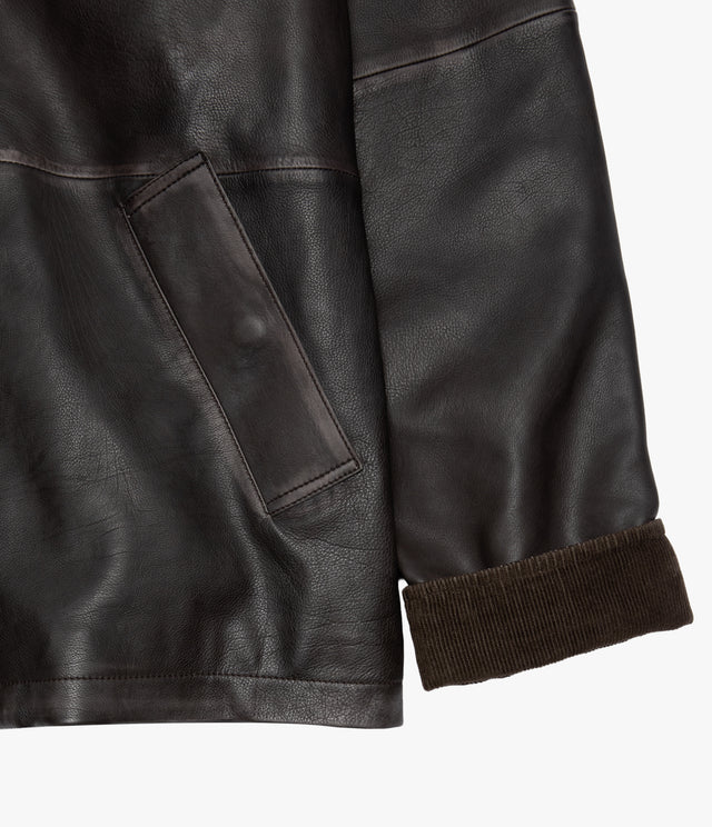 Chaqueta Mujer 100% Cuero Vintage Café