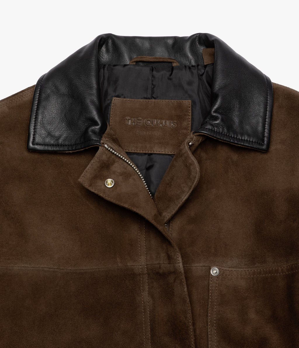 Chaqueta Mujer 100% Cuero Mara Café