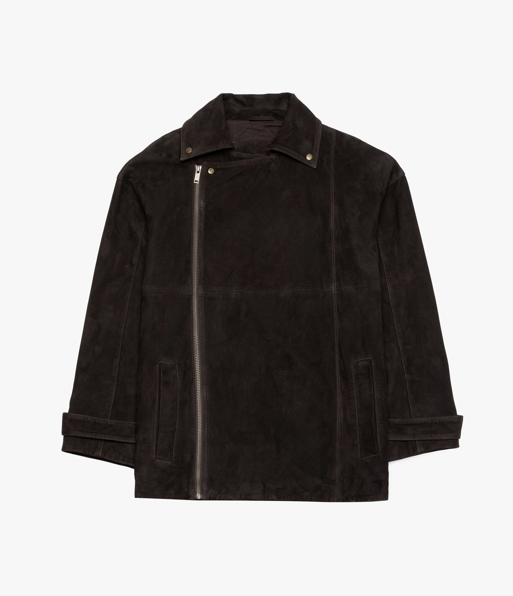 Chaqueta Mujer 100% Cuero Oversize Café