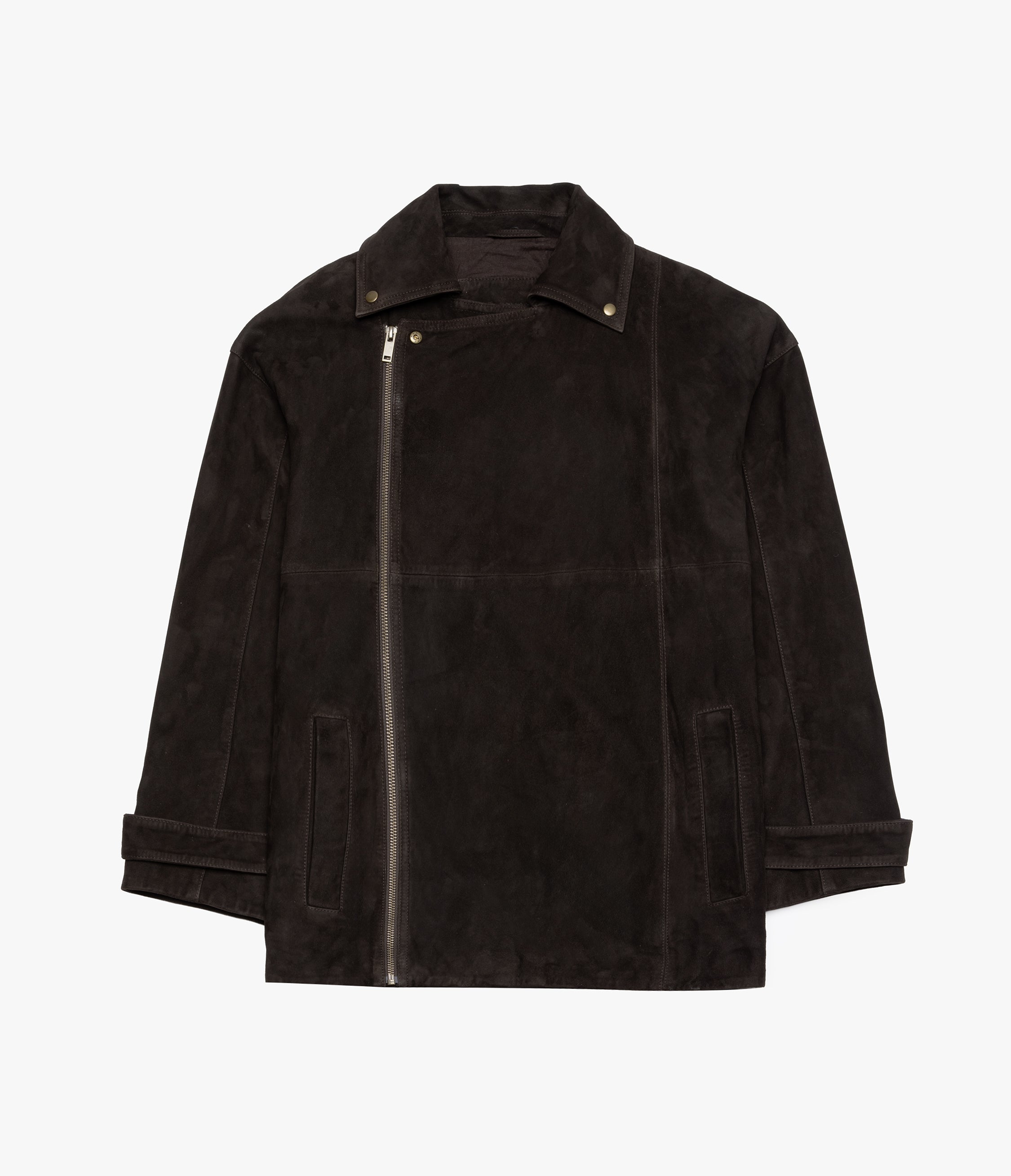 Chaqueta Mujer 100% Cuero Oversize Café