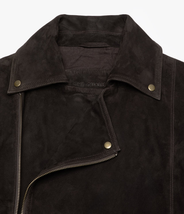 Chaqueta Mujer 100% Cuero Oversize Café