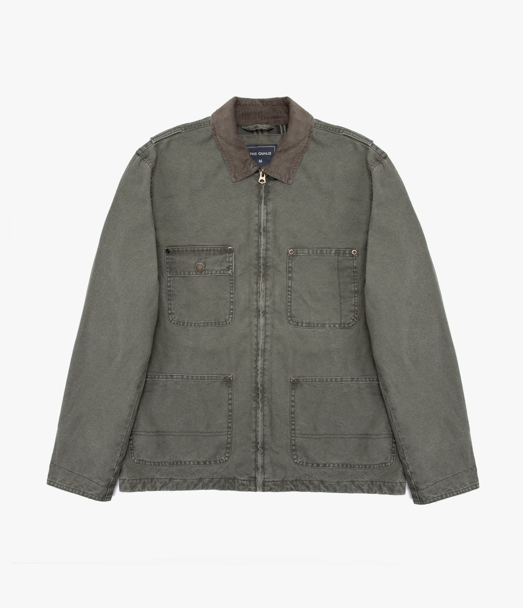 Chaqueta Hombre Canvas Verde Scott