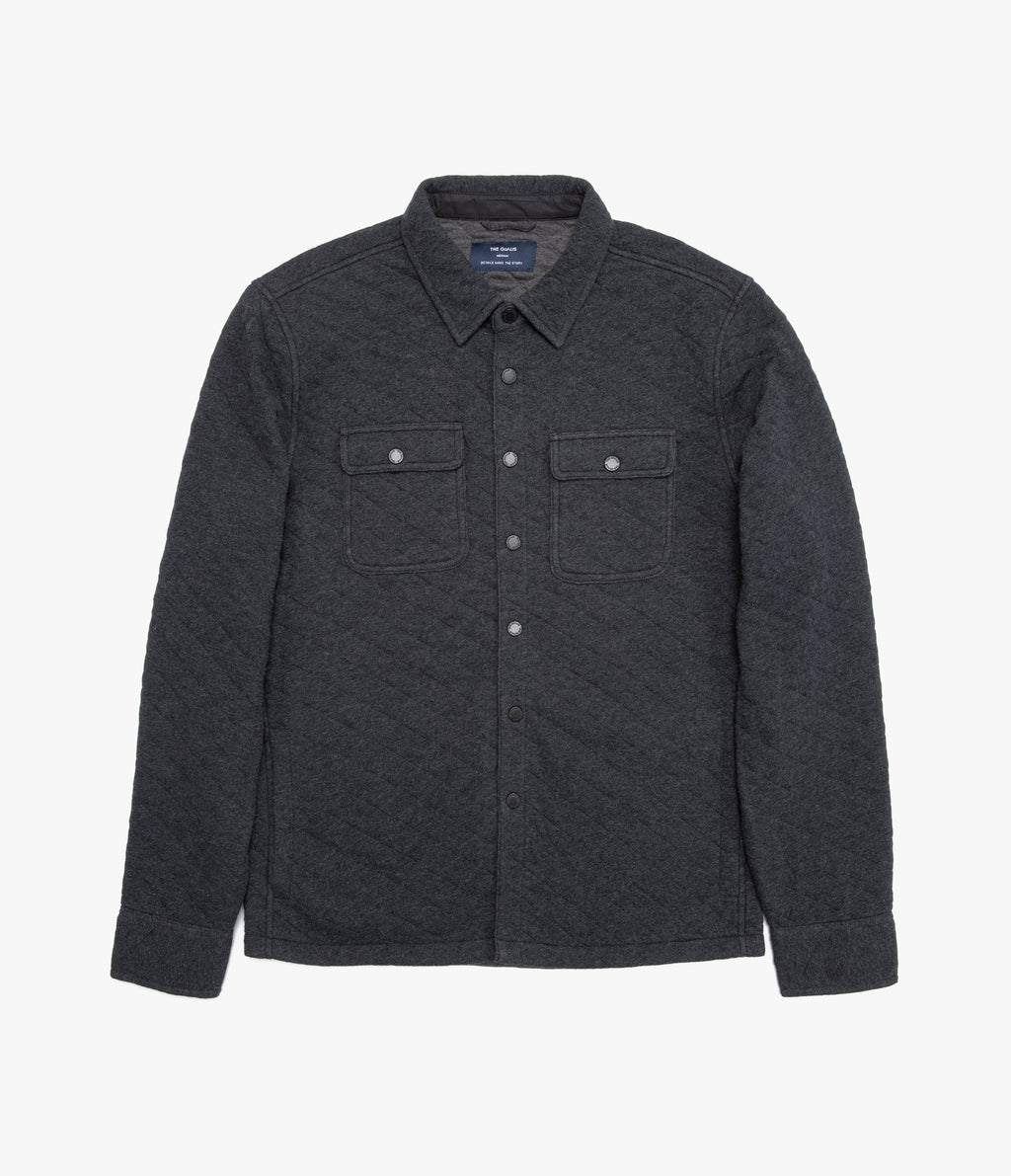 Chaqueta Hombre Quilted Shirt Gris Marengo