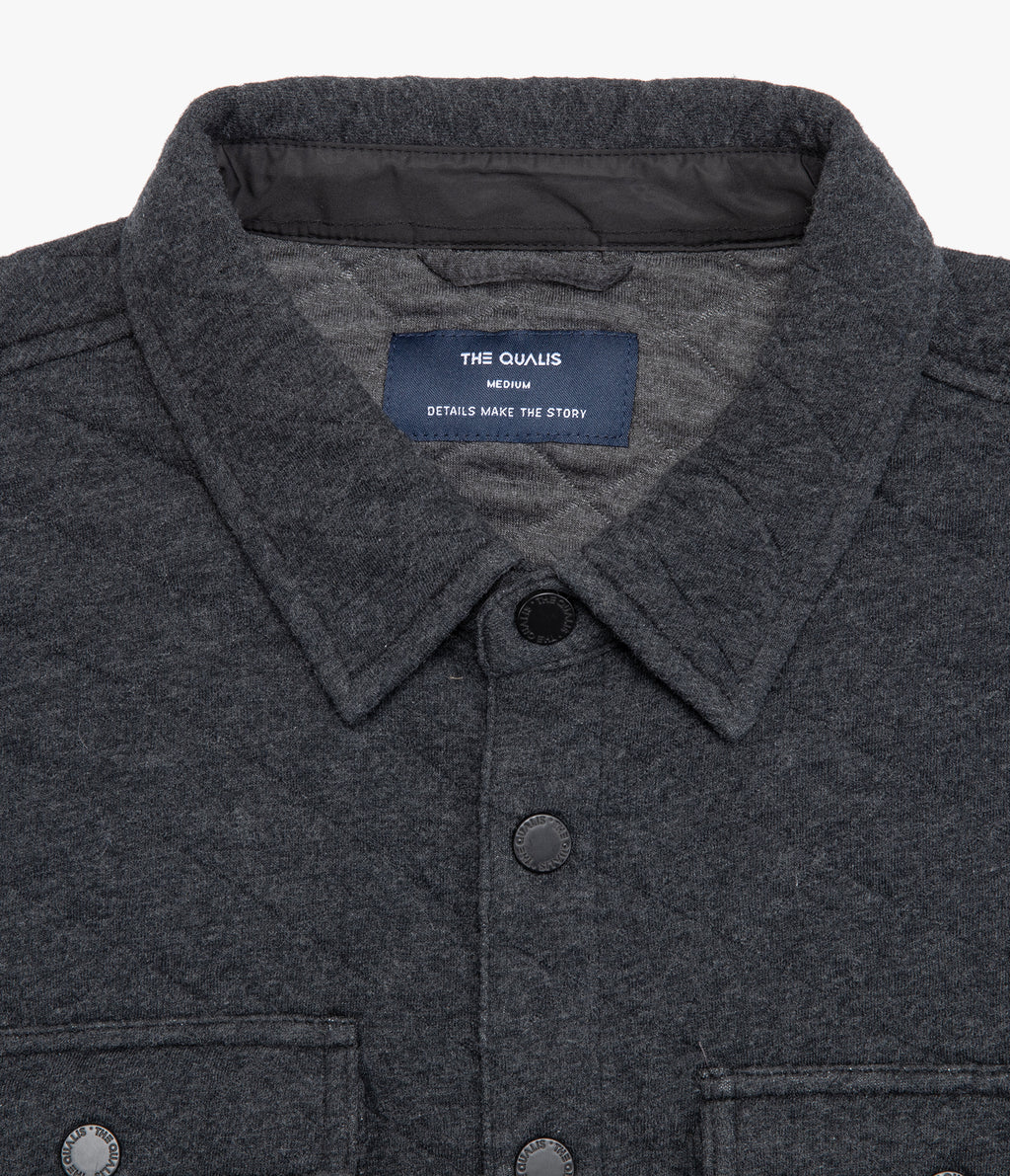 Chaqueta Hombre Quilted Shirt Gris Marengo