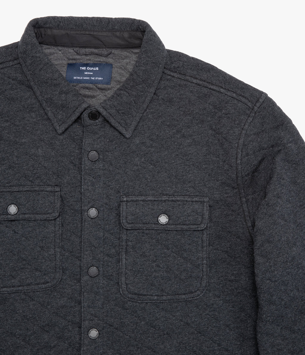 Chaqueta Hombre Quilted Shirt Gris Marengo