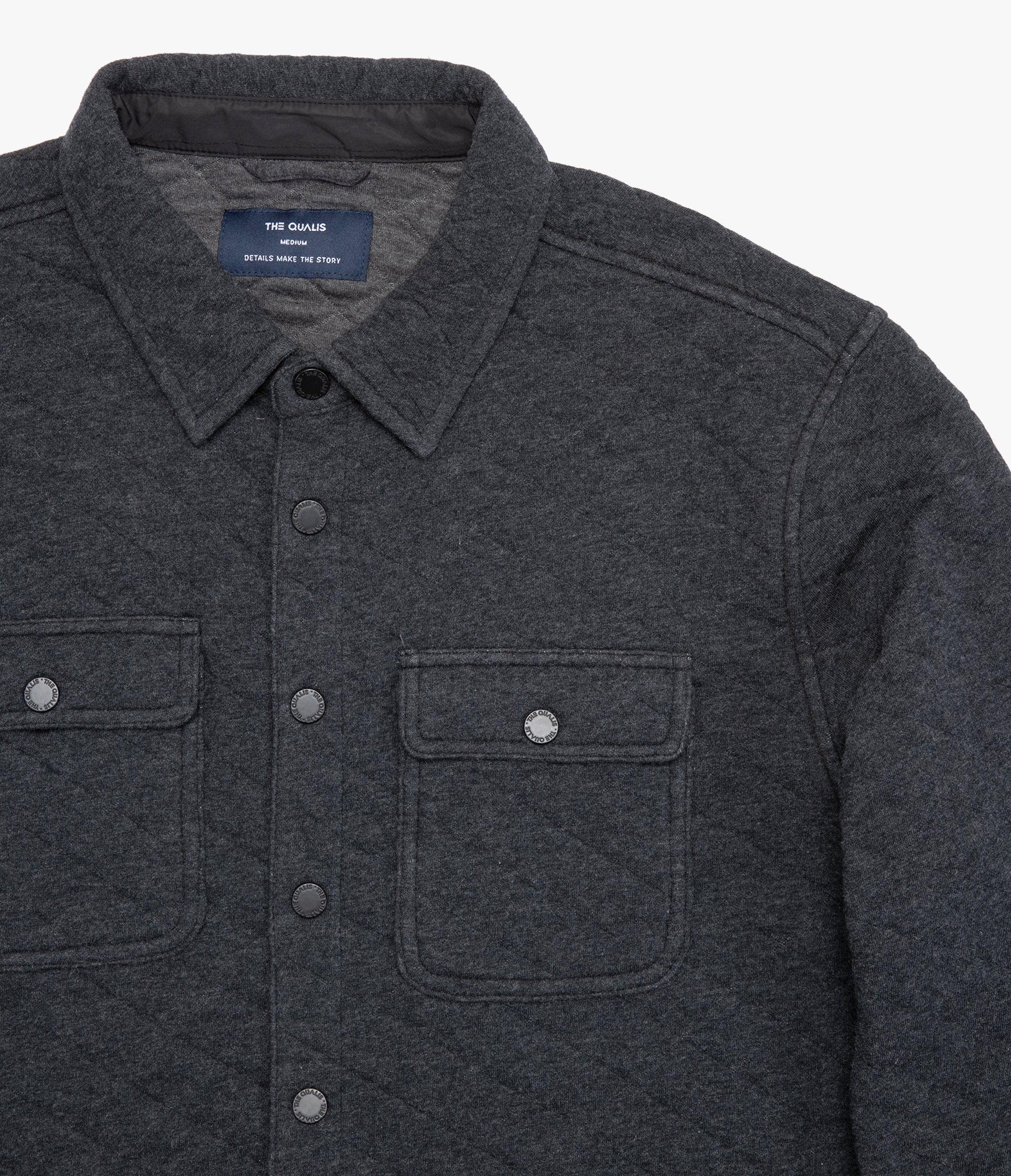 Chaqueta Hombre Quilted Shirt Gris Marengo