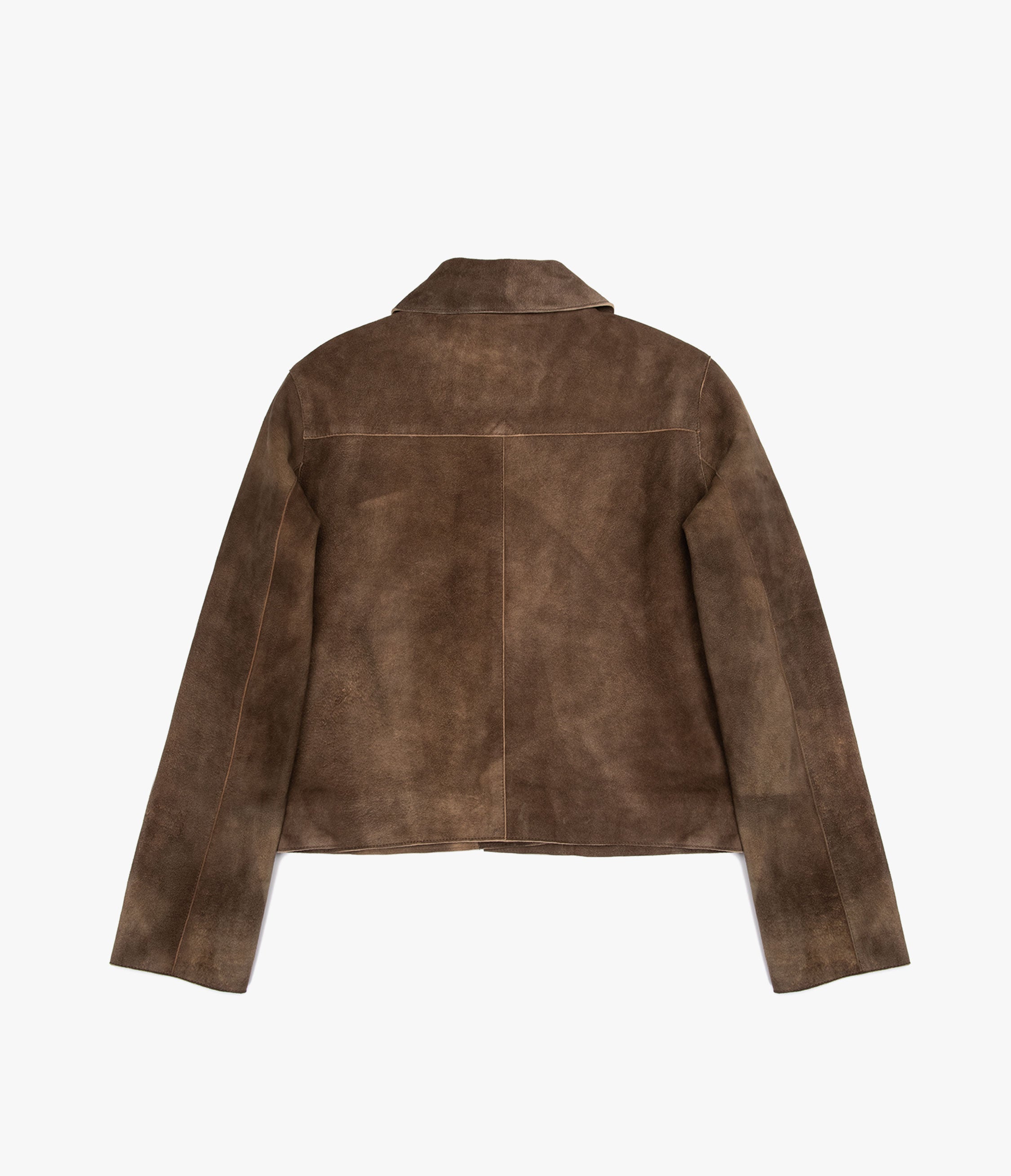 Chaqueta Mujer 100% Cuero Gamuza Lina Beige