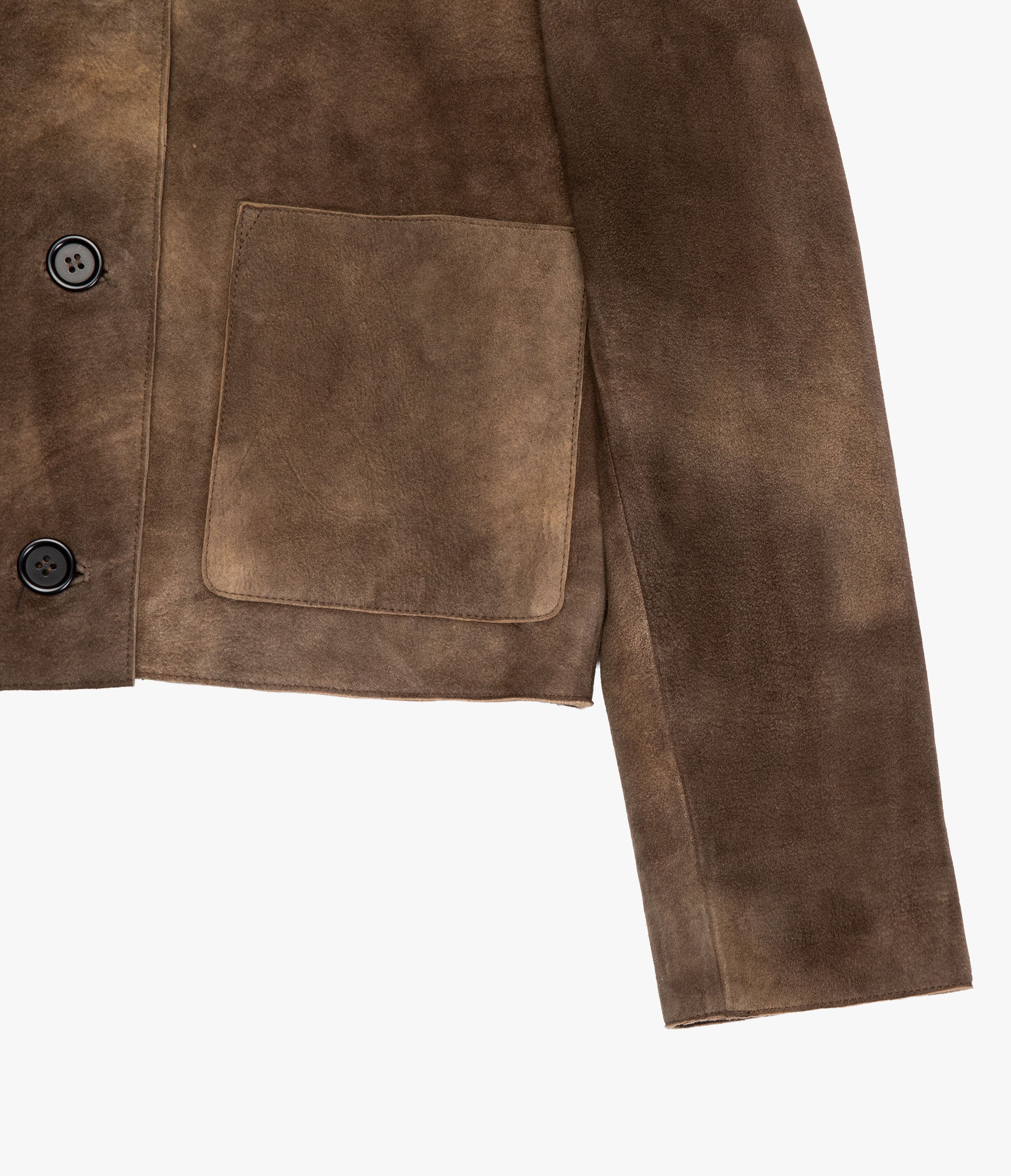 Chaqueta Mujer 100% Cuero Gamuza Lina Beige
