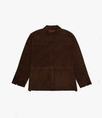 Sobrecamisa Mujer 100% Cuero Gamuza Café