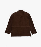 Sobrecamisa Mujer 100% Cuero Gamuza Café