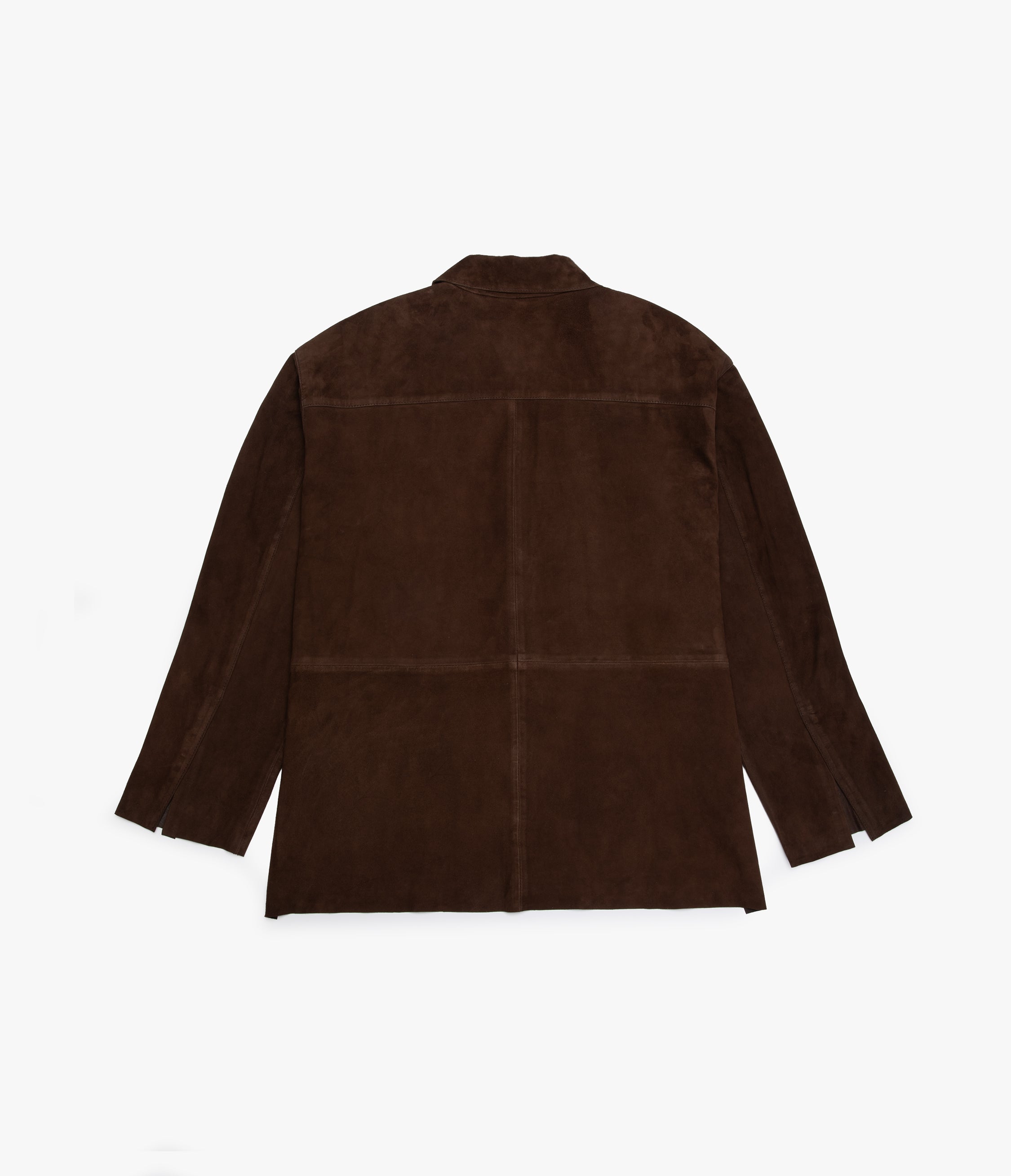 Sobrecamisa Mujer 100% Cuero Gamuza Café