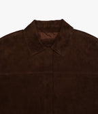 Sobrecamisa Mujer 100% Cuero Gamuza Café