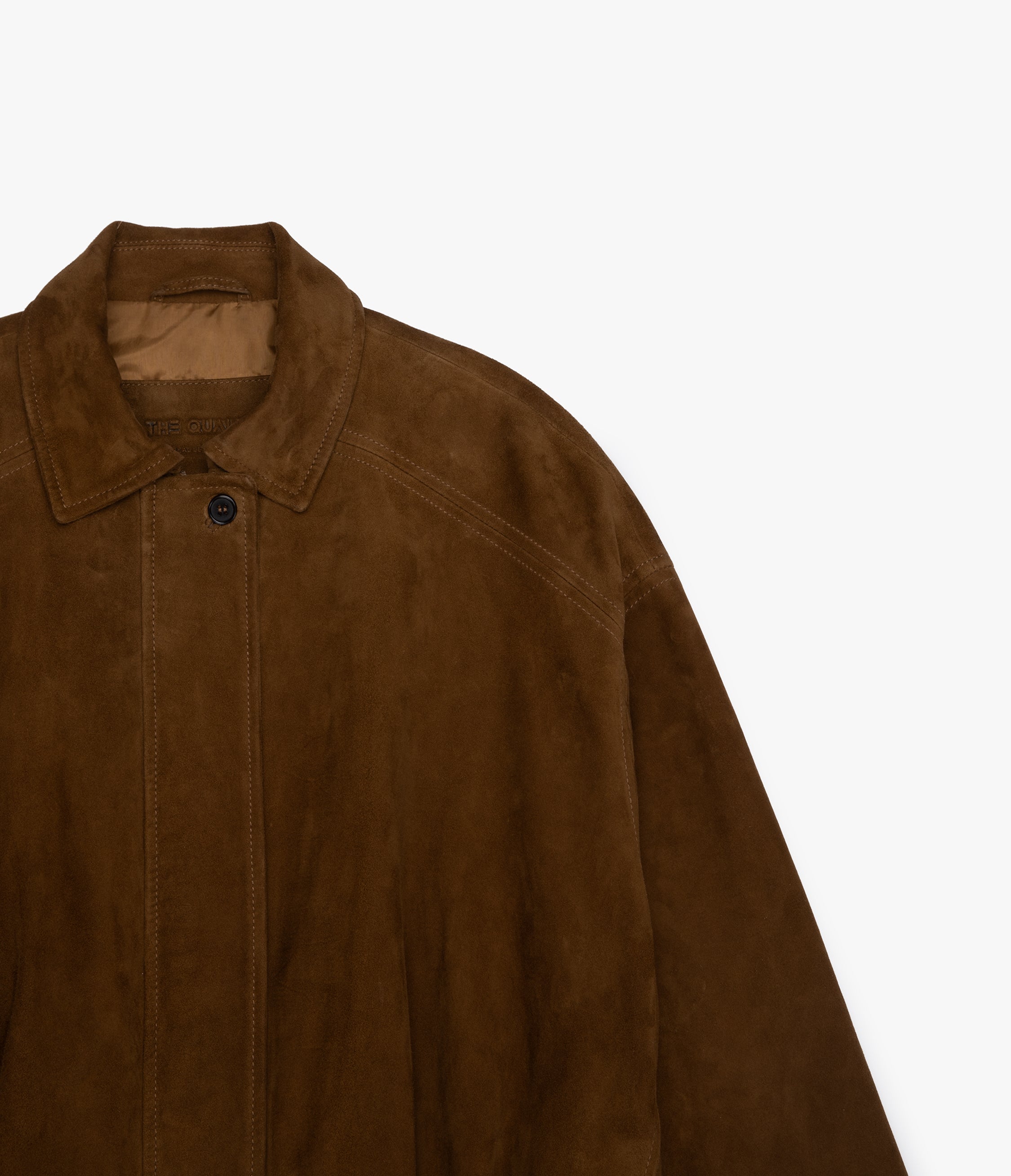 Chaqueta Mujer 100% Cuero Gamuza Bomber Beige