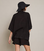 Camisa Mujer 100% Lino Capella Negro