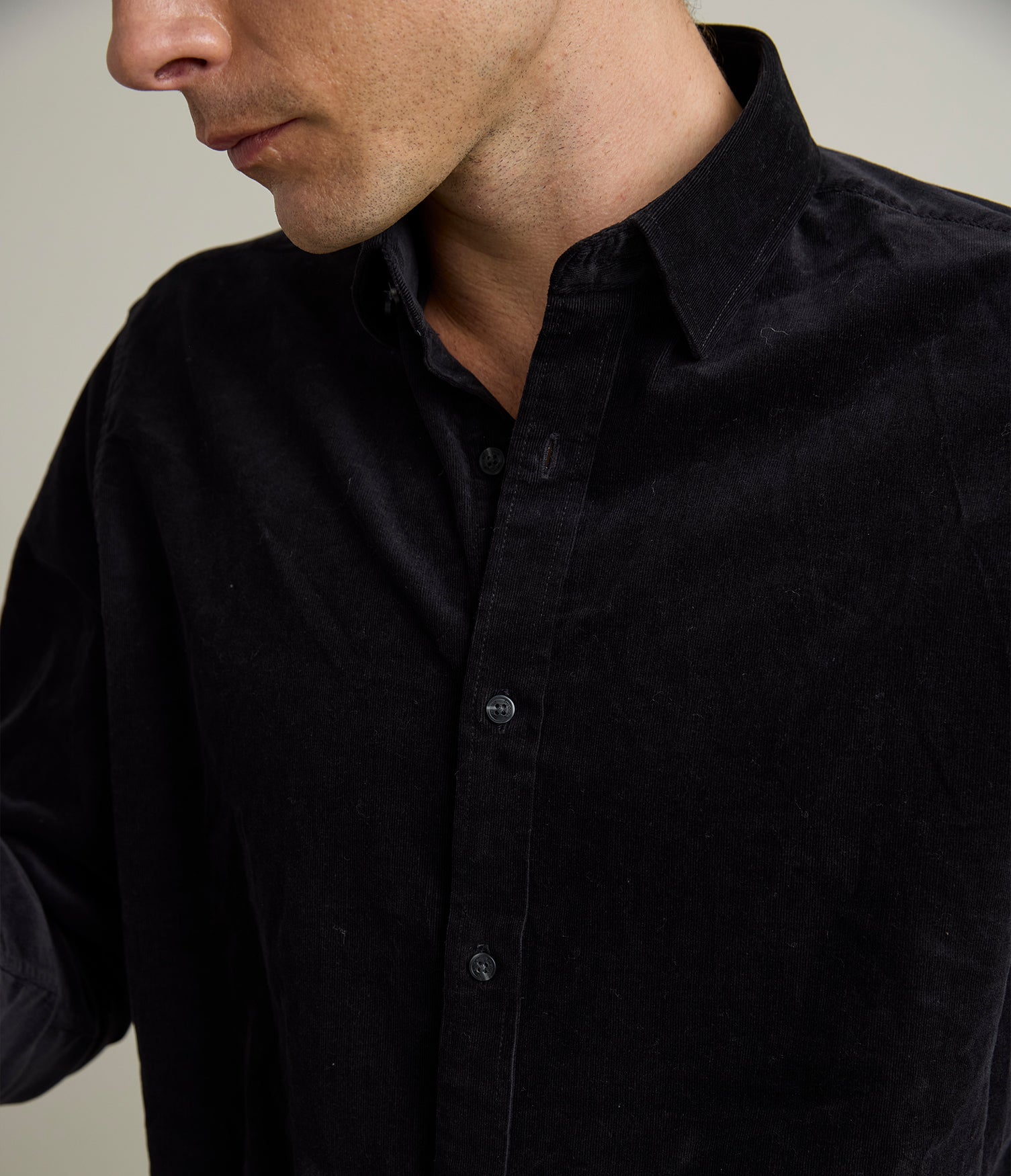 Camisa Hombre Algodón Cotelé Rob Gris Marengo