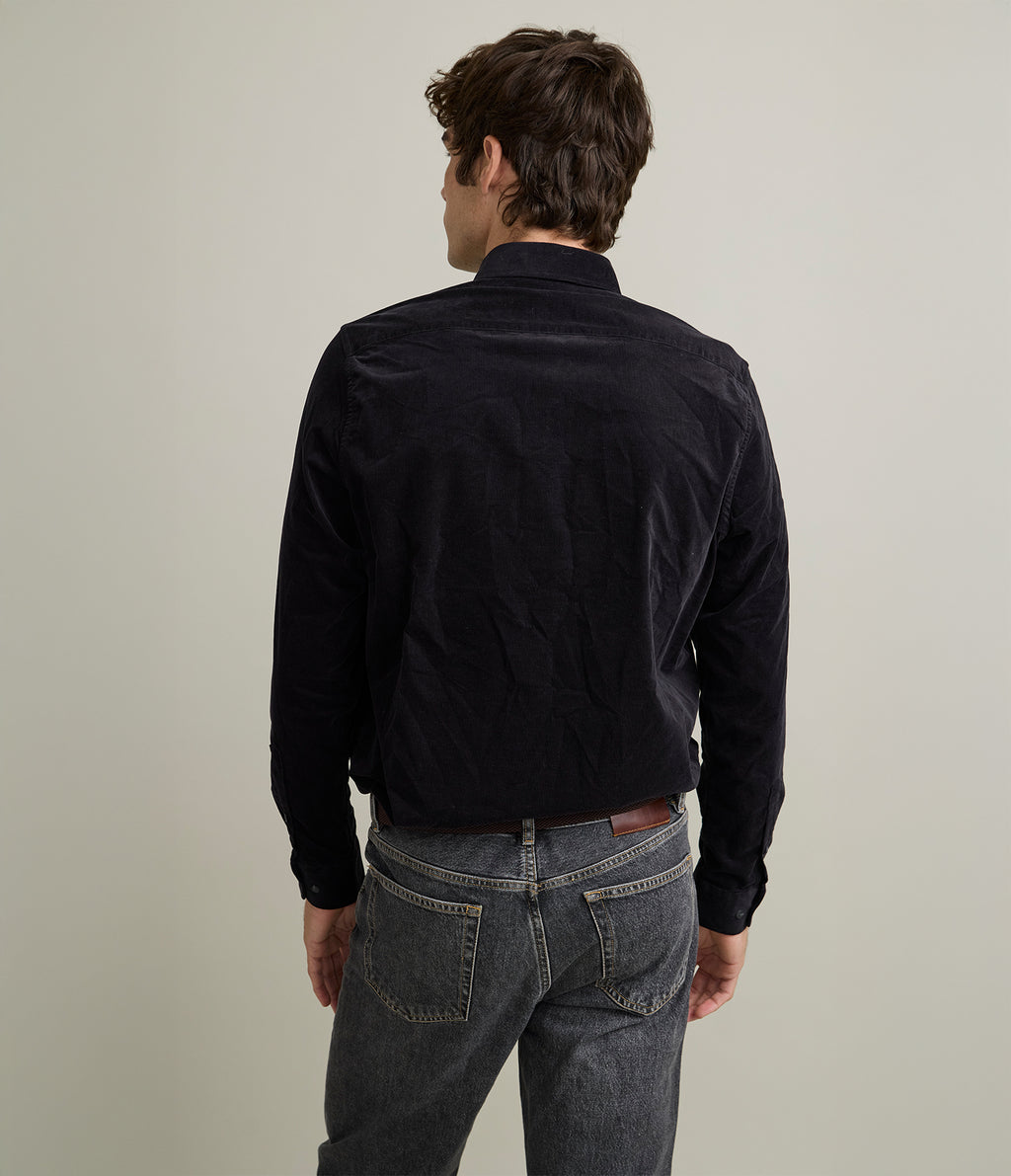 Camisa Hombre Algodón Cotelé Rob Gris Marengo