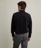 Camisa Hombre Algodón Cotelé Rob Gris Marengo