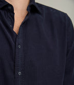 Camisa Hombre Cotelé Collins Azul