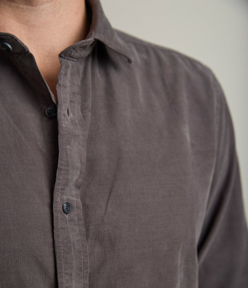 Camisa Hombre Cotelé Collins Gris