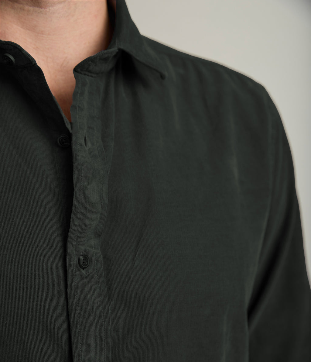 Camisa Hombre Cotelé Collins Verde