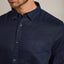 Camisa Hombre Lino M/Corta Dablin Azul Marino