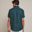 Camisa Hombre Lino M/Corta Dablin Verde Oscuro