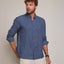 Camisa Hombre Lino M/Larga Dablin Azul