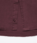 Camisa Hombre Lino Algodón Manga Larga Gerry Burdeo