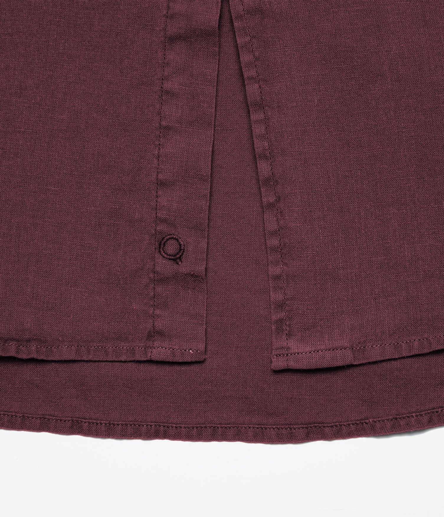 Camisa Hombre Lino Algodón Manga Larga Gerry Burdeo