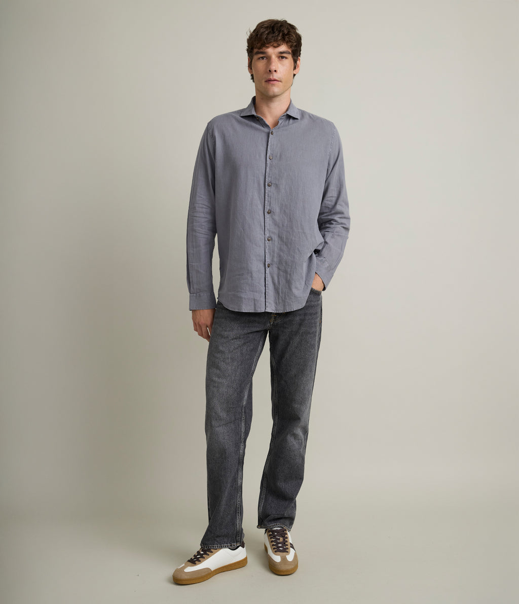 Camisa Hombre Gerry M/Larga Gris