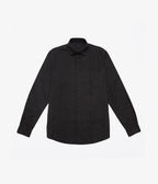 Camisa Hombre Lino Algodón Manga Larga Gerry negro