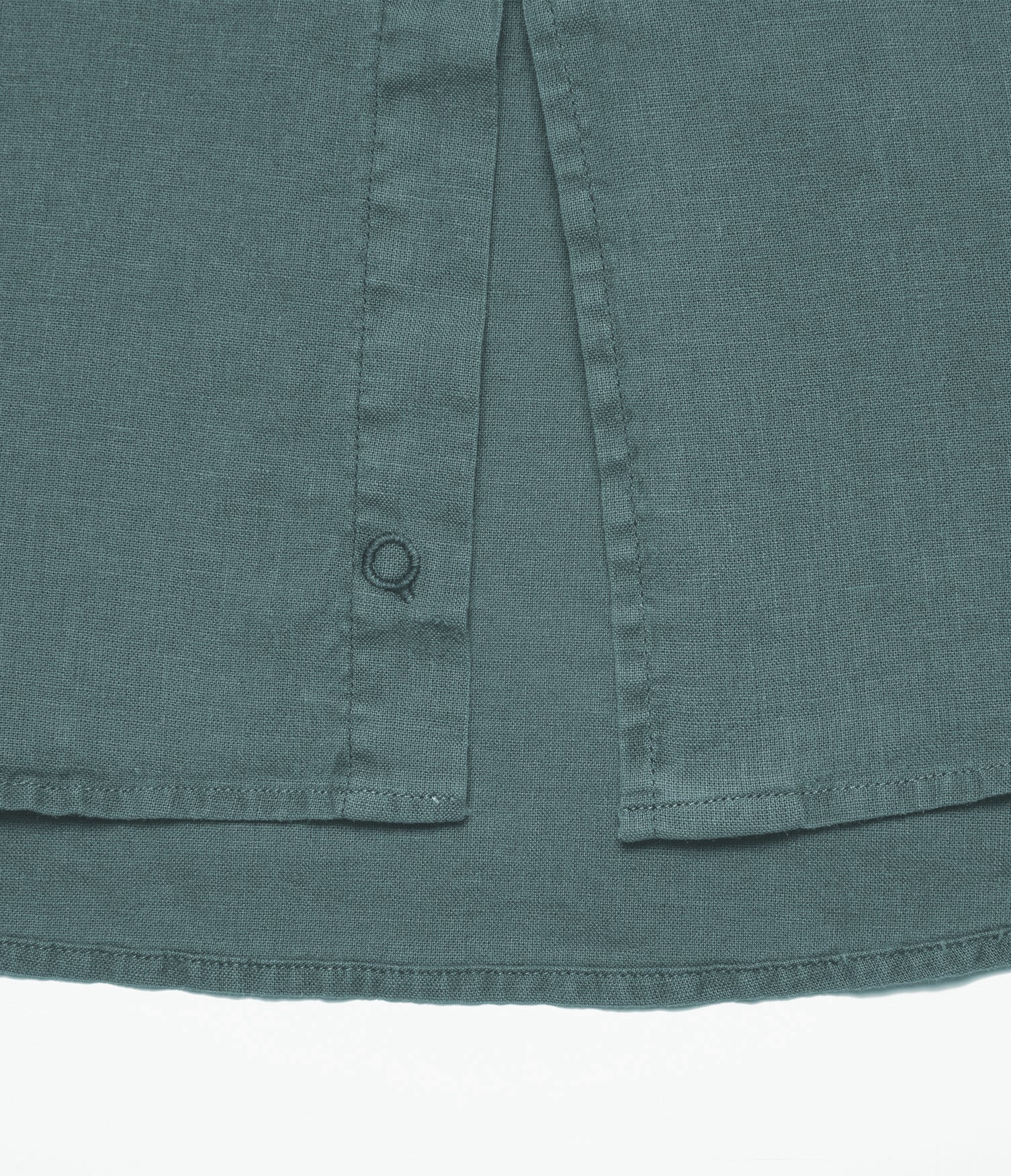 Camisa Hombre Lino Algodón Manga Larga Gerry Verde