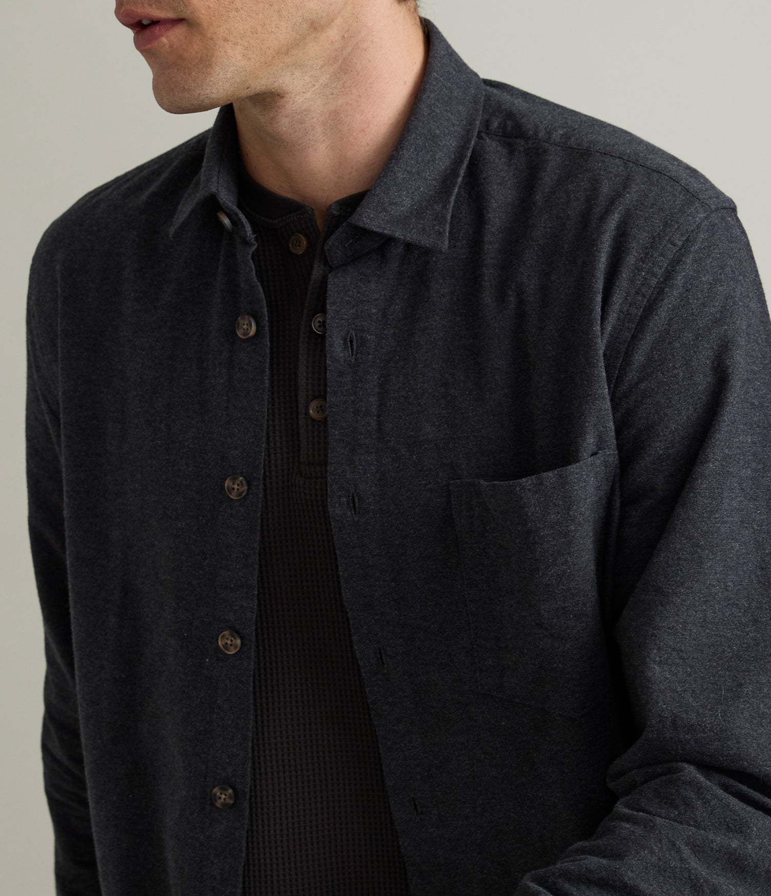 Camisa Hombre Franela Gideon Gris