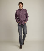 Camisa Hombre 100% algodón Afro burdeo