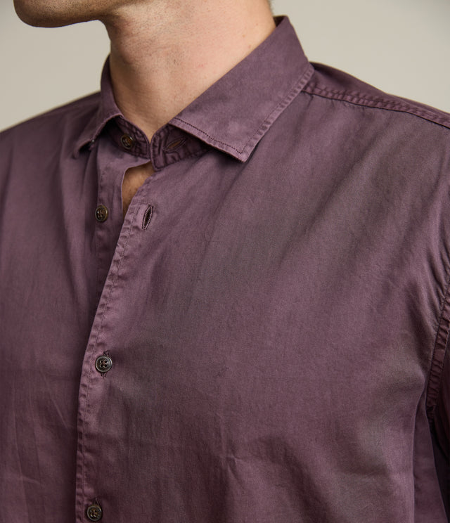 Camisa Hombre 100% algodón Afro burdeo