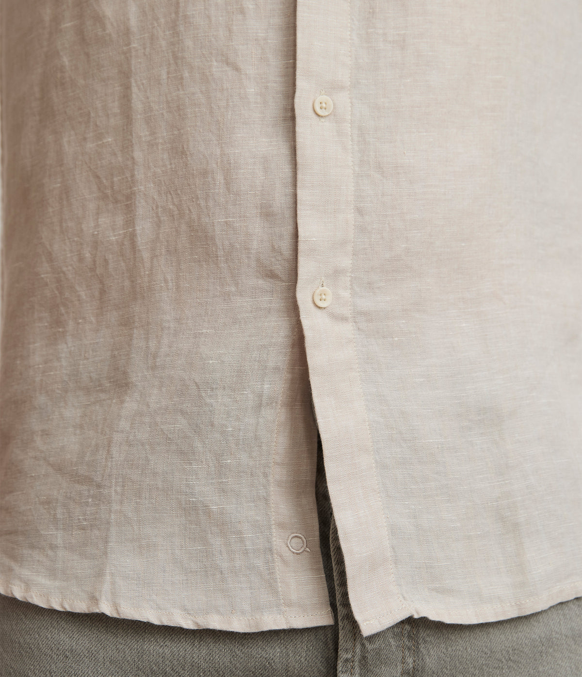 Camisa Hombre Lino Manga Larga Amalfi Beige
