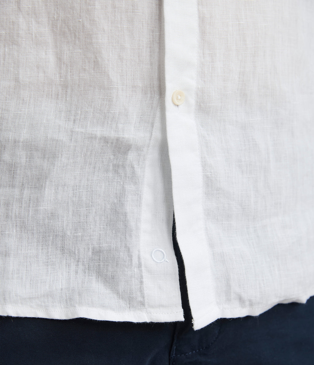 Camisa Hombre Lino Manga Larga Amalfi Blanco