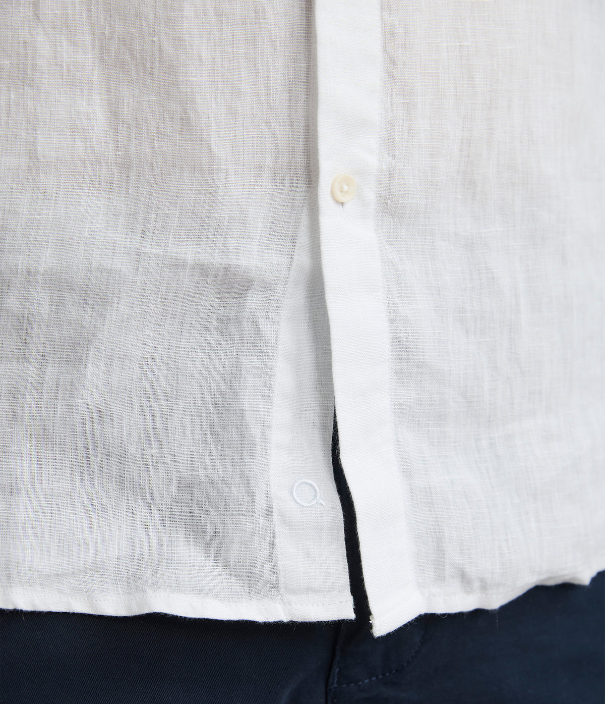 Camisa Hombre Lino Manga Larga Amalfi Blanco