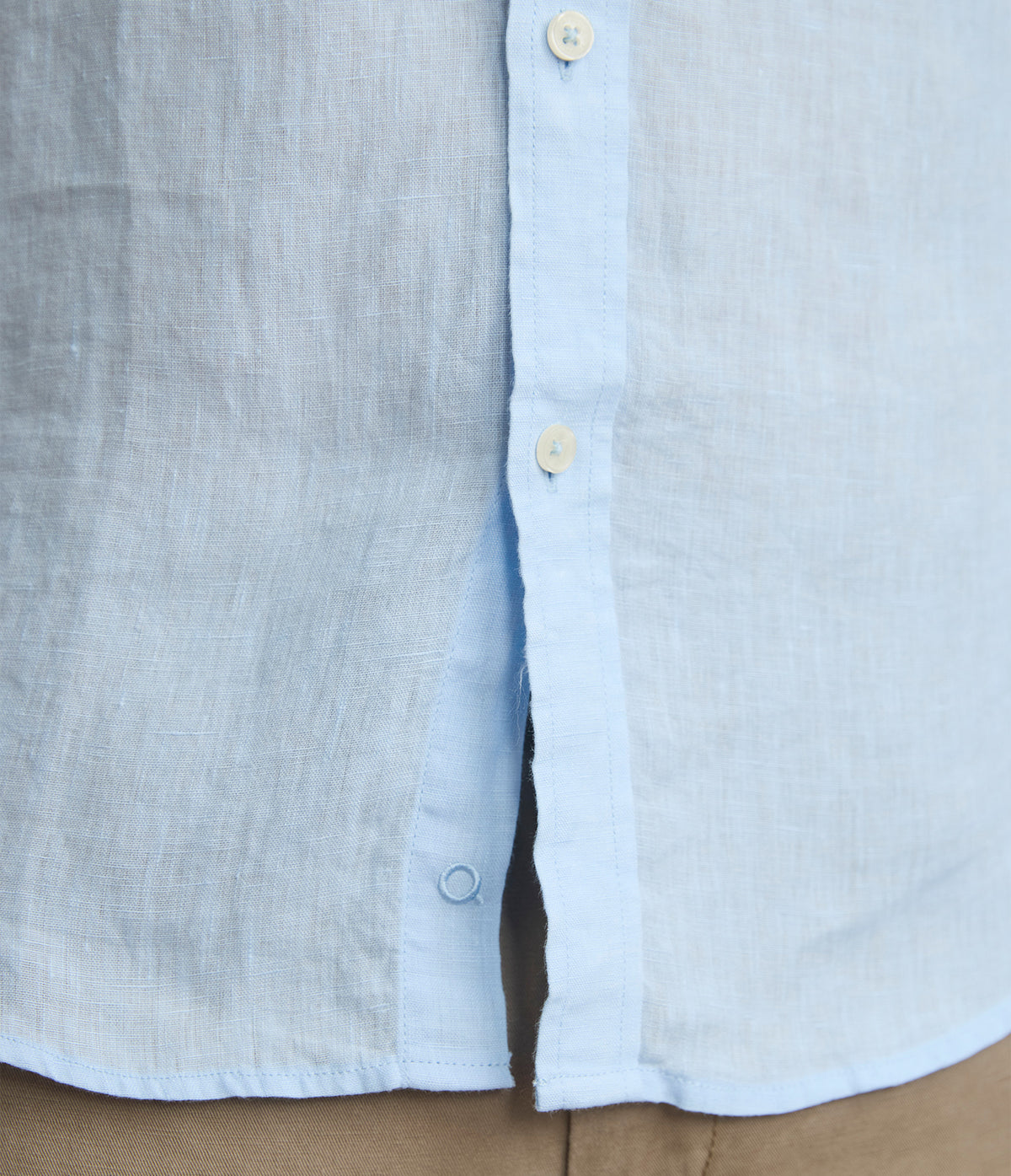 Camisa Hombre Lino Sicilia M/Larga Celeste