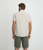Camisa Hombre Lino Sintra M/Corta Beige