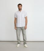 Camisa Hombre Lino Sintra M/Corta Blanco