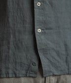 Camisa Hombre Lino Sintra M/Corta Verde Oscuro