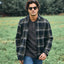 Camisa Hombre Algodón Franela Logan Cuadros Verde