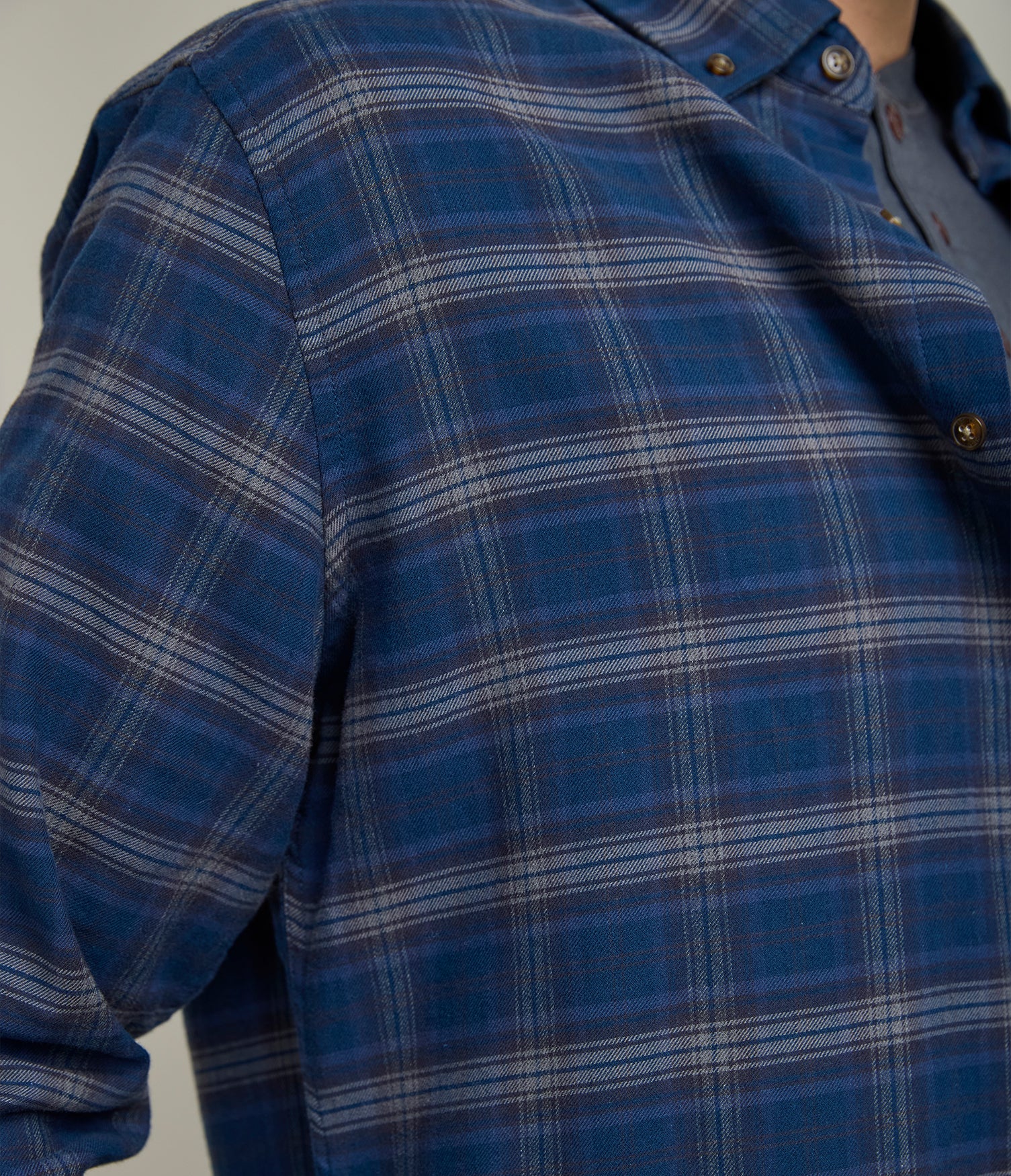 Camisa Hombre Lino Algodón Escosesa Mike