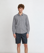 Camisa Hombre Lino Viscosa Nevis Gris