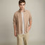 Camisa Hombre Overshirt Lino Camel