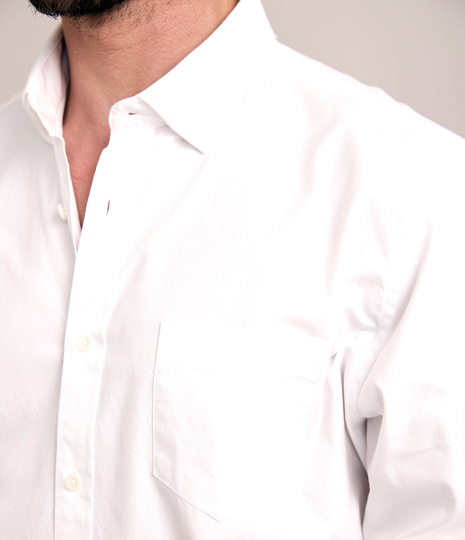 Camisa Hombre Oxford Manga Larga Elio Blanco